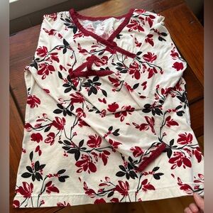 Garnet Hill pajama set, green organic cotton NWOT